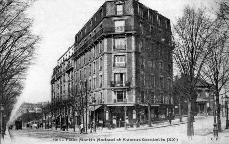 Angle avenue Gambetta et place Martin Nadaud