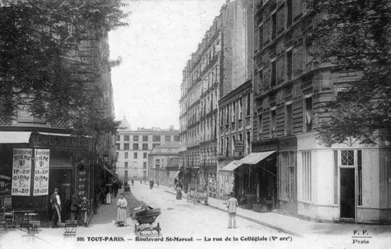 Angle rue de la Collégiale et boulevard Saint-Marcel