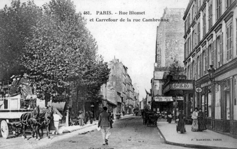 Angle rue Blomet et rue Cambronne