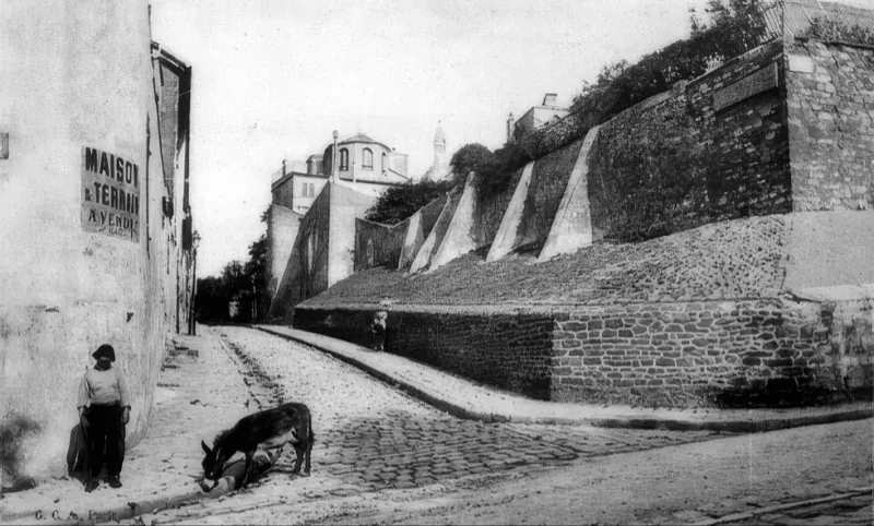 Angle rue Cortot et rue des Saules
