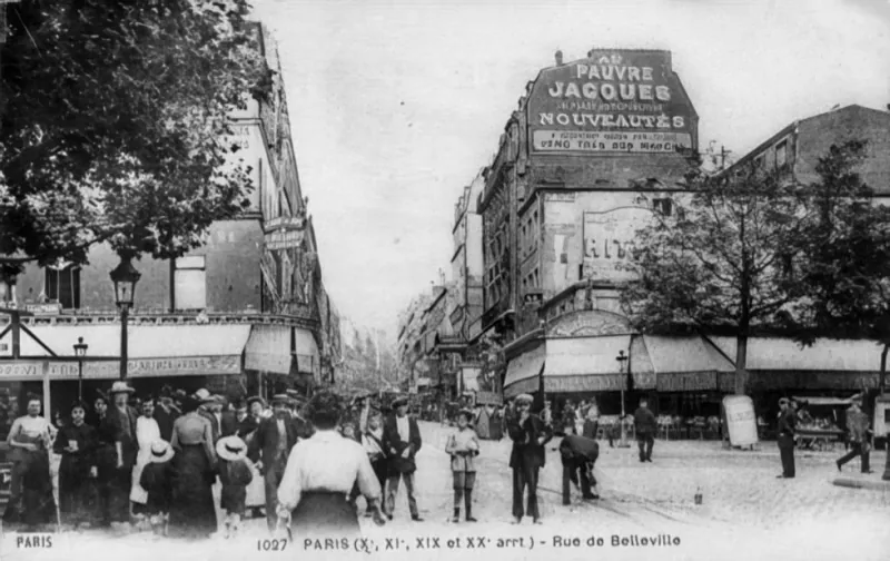 Angle rue de Belleville et boulevard de Belleville