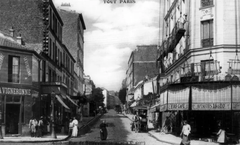 Angle rue de Belleville et rue Haxo