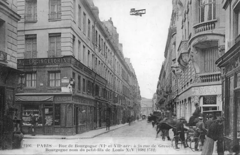 Angle rue de Bourgogne et rue de Grenelle