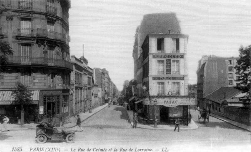 Angle rue de Crimée et rue de Lorraine