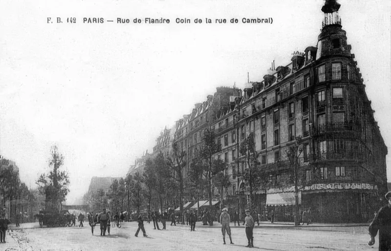 Angle rue de Flandres et rue de Cambrai