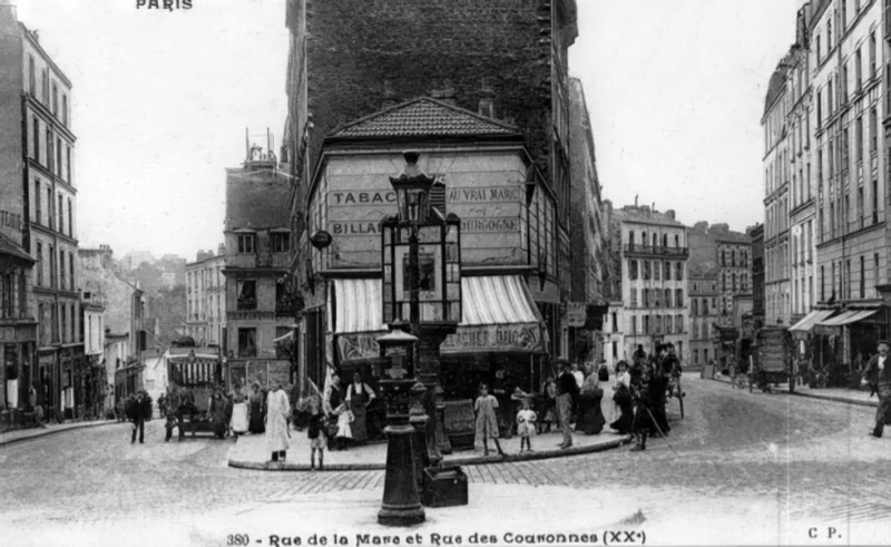 Angle rue de la Mare et rue des Couronnes