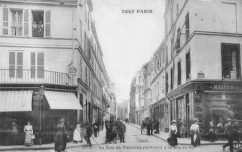 Angle rue de Varenne et rue du Bac