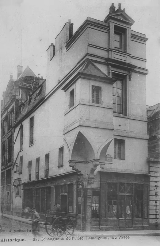 Rue des Francs-Bourgeois et rue Pavée, hôtel Lamoignon