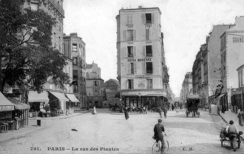 Angle rue des Plantes et rue Léonidas