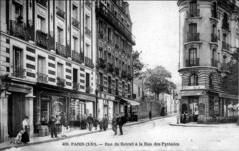 Angle rue des Pyrénées et rue du Retrait