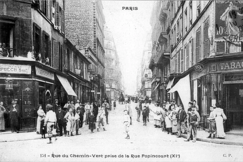 Angle rue du Chemin Vert et rue Popincourt