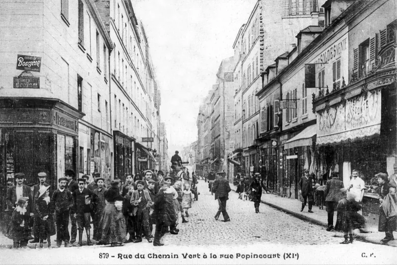 Angle rue du Chemin Vert et rue Popincourt