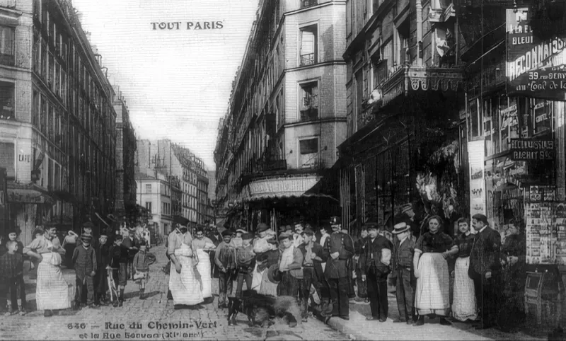 Angle rue du Chemin Vert et rue Servan