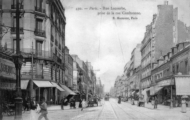 Angle rue Lecourbe et rue Cambronne