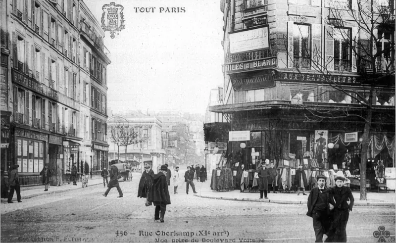 Rue Oberkampf et boulevard Voltaire