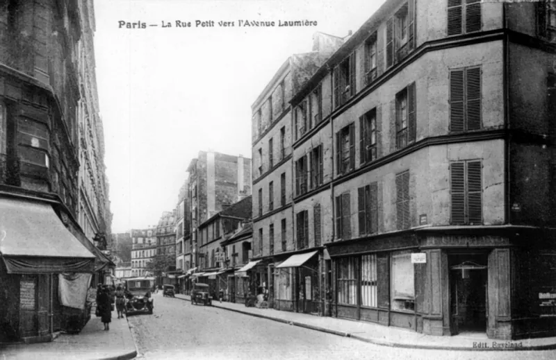 Angle rue Petit et rue du Rhin