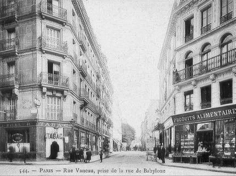 Angle rue Vaneau et rue de Babylone