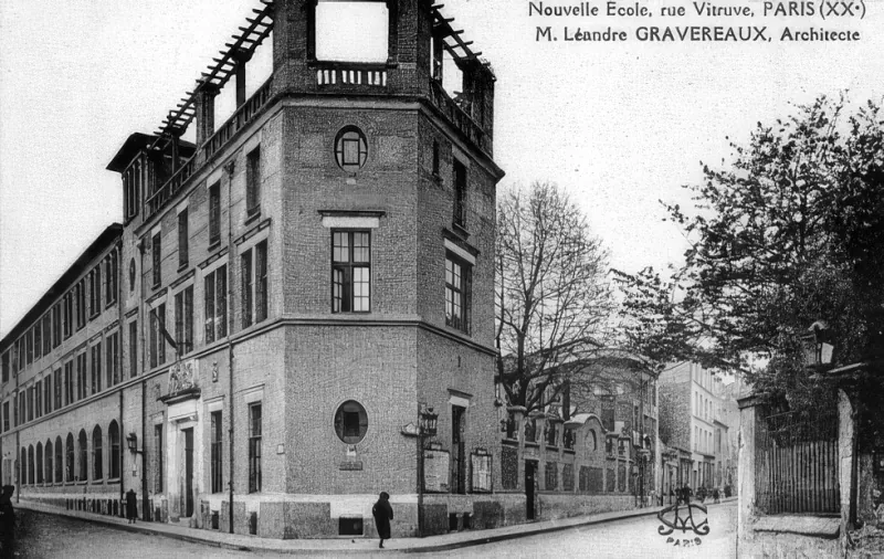 Angle rue Vitruve et rue des Orteaux