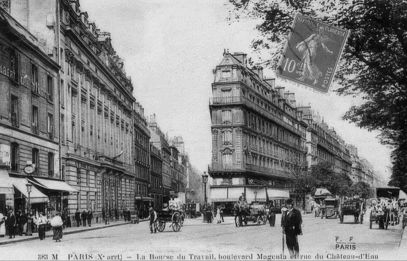 Bourse du travail, boulevard Magenta et rue Château d'Eau