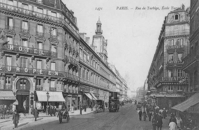 Rue de Turbigo et école Turgot