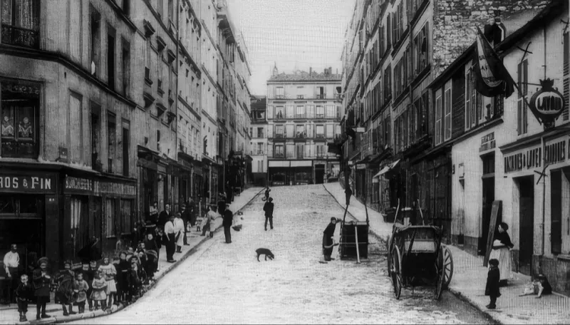 Rue Jouye-Rouve depuis rue Lesage