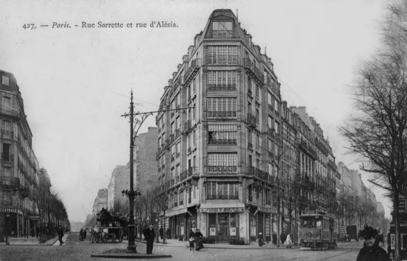 Rue Sarrette depuis la rue d'Alésia
