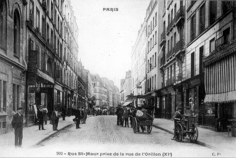 Rue Saint-Maur depuis rue de l'Orillon
