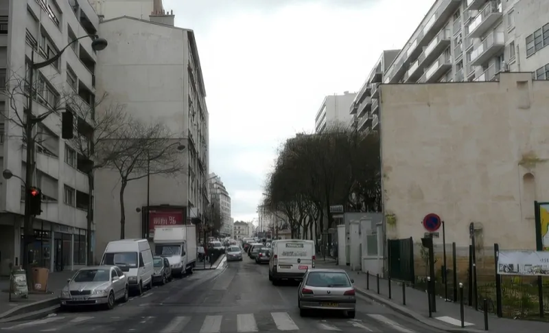 Angle rue de Belleville et rue Haxo
