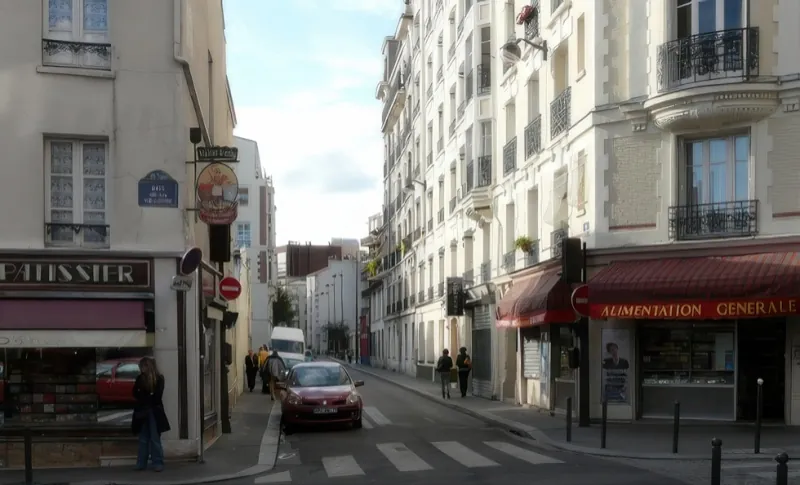 Angle rue de la Villette et rue Fessart