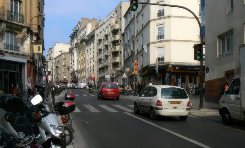 Angle rue de Ménilmontant et rue Boyer