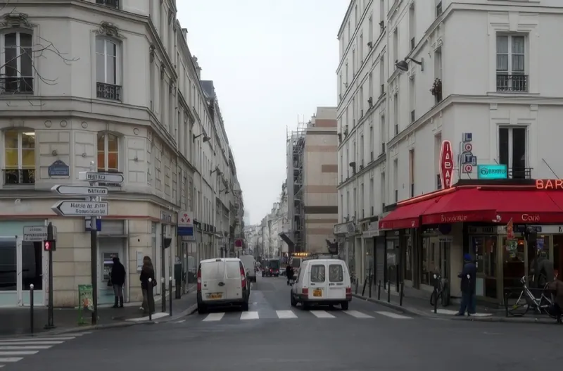 Angle rue du Chemin Vert et avenue Parmentier