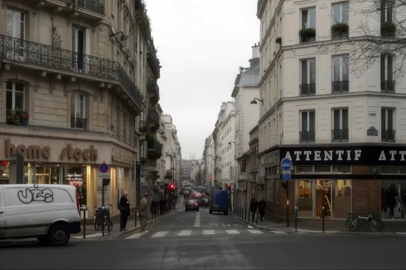 Angle rue du Chemin Vert et boulevard Voltaire