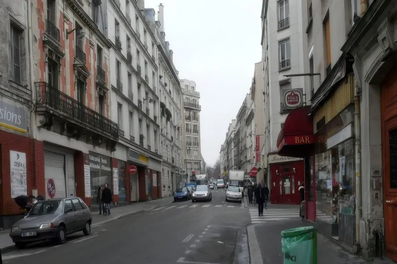 Angle rue du Chemin Vert et rue Merlin