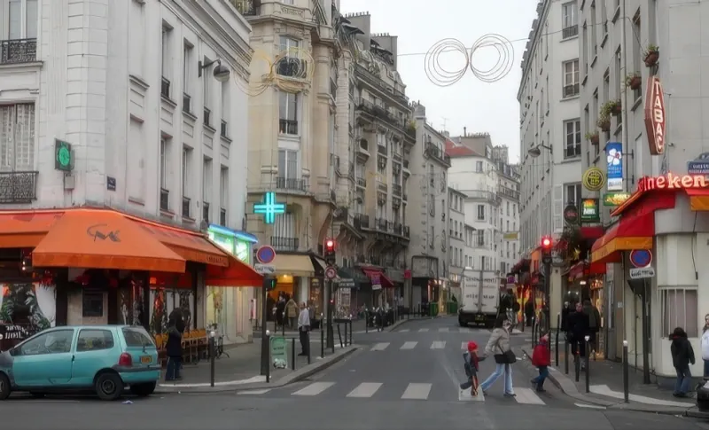 Rue Oberkampf et boulevard Richard Lenoir