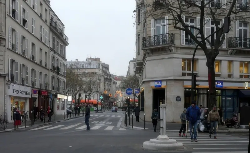 Rue Oberkampf et boulevard Voltaire