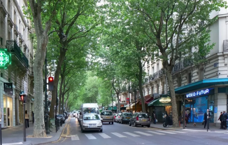Rue des Pyrénées depuis la rue des Gâtines