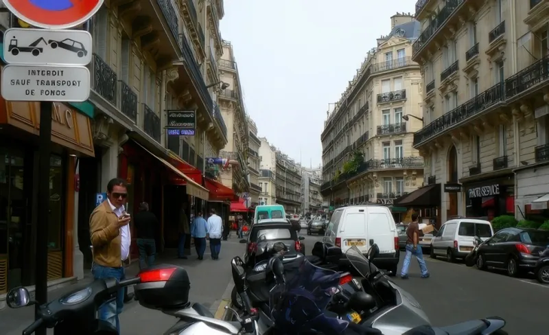 Rue Marbeuf depuis la rue Clément Marot
