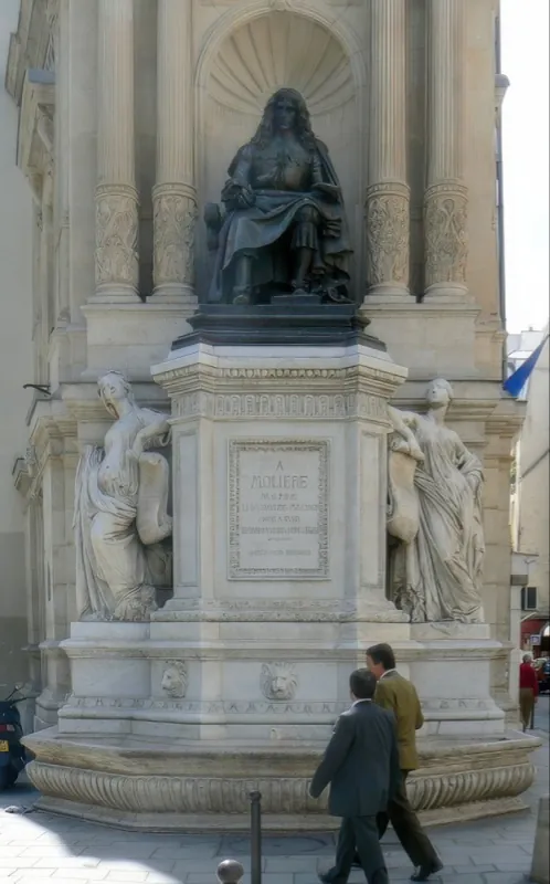 Rue de Richelieu et fontaine Molière