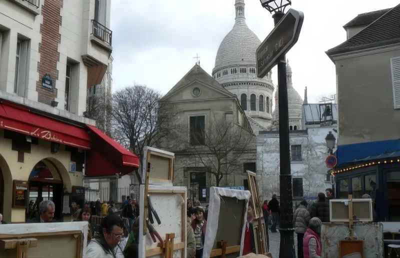 Le Sacré Cœur depuis la place du Tertre