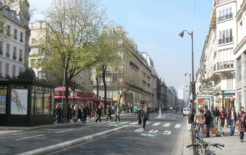 Station Saint-Paul et rue de Rivoli
